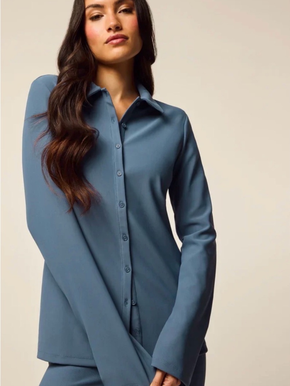 GREYSON CLOTHIERS • Cleo Button-Down Shirt - blue women’s medium long sleeve